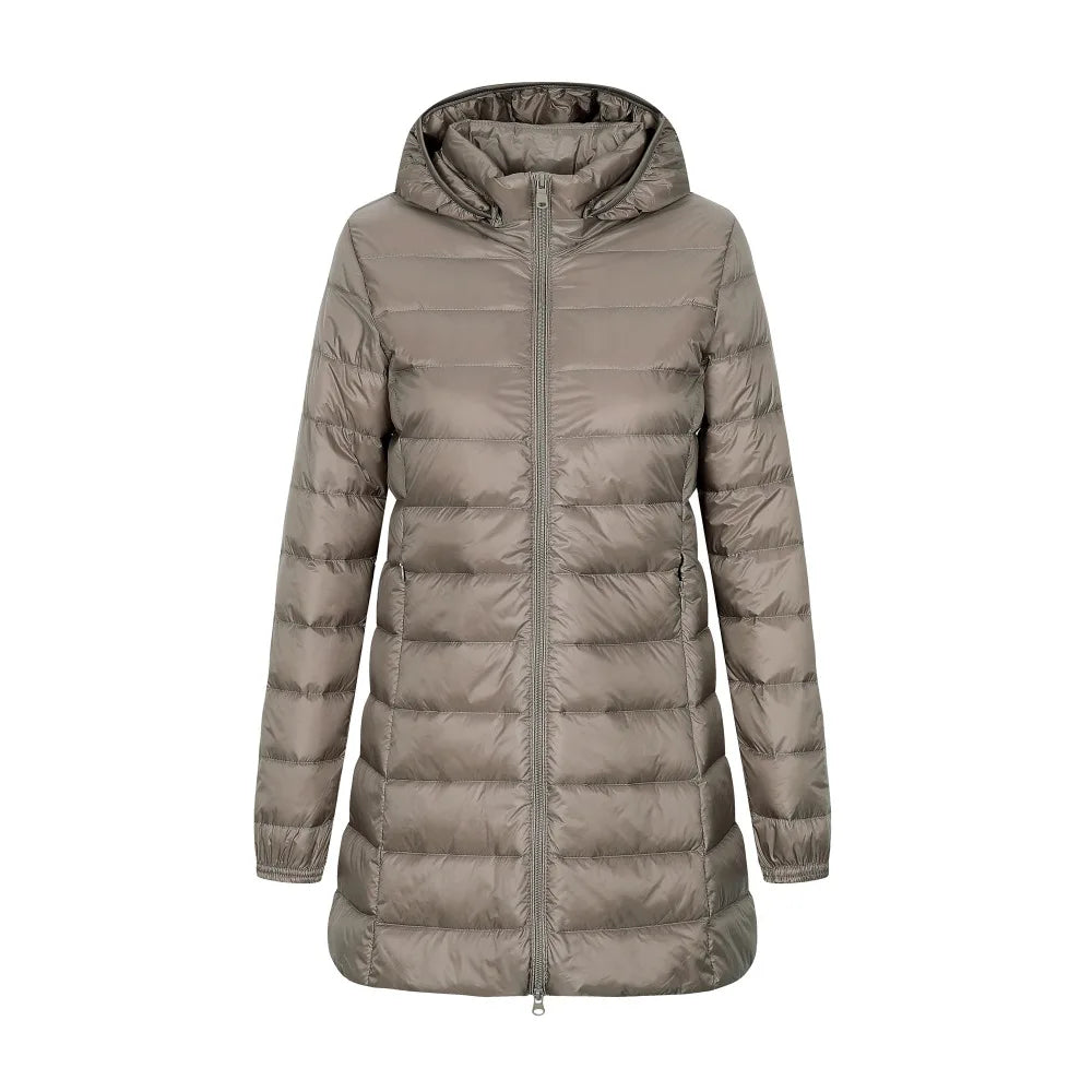 Veste Doudoune D’Hiver Pour Femme Avec Capuche | Longue