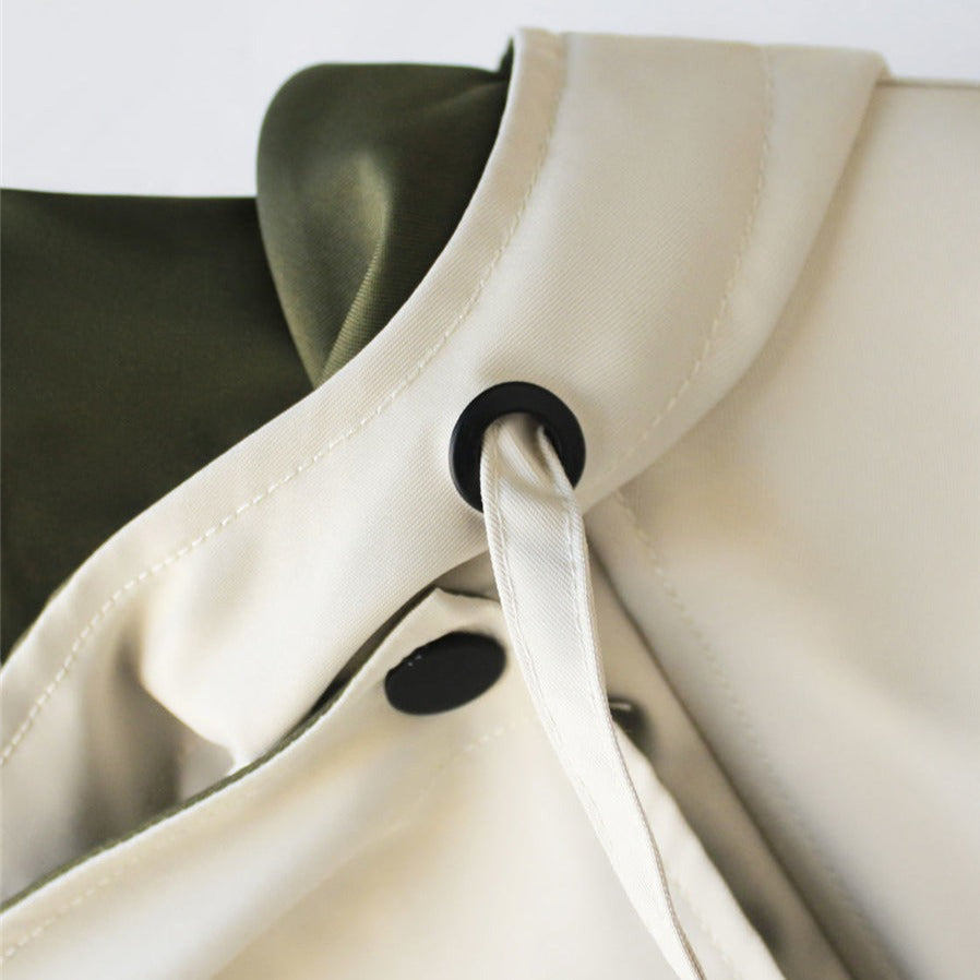 Trench-coat Court Et Élégant Pour Femme | Col Drapé