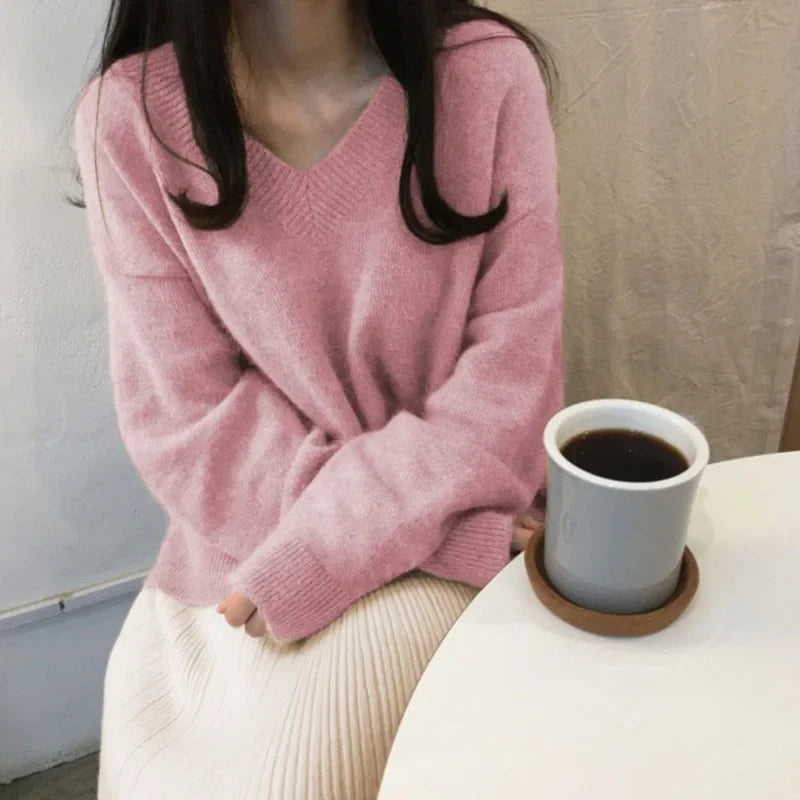 Pull En Cachemire Pour Femme Pour L’Hiver | Col En V