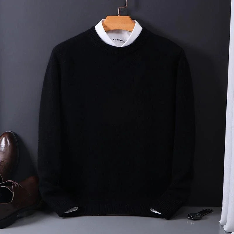 Pull D’Hiver Décontracté En Cachemire Pour Homme | Manches Longues
