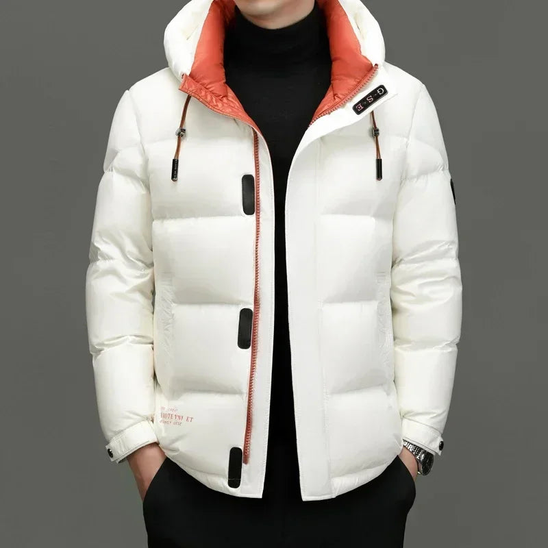 Doudoune D'hiver À Capuche Pour Homme | Manches Longues