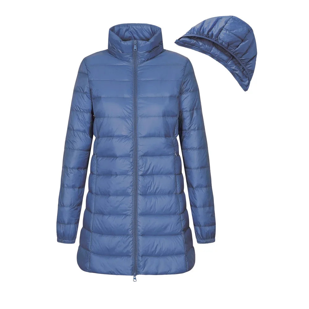 Veste Doudoune D’Hiver Pour Femme Avec Capuche | Longue