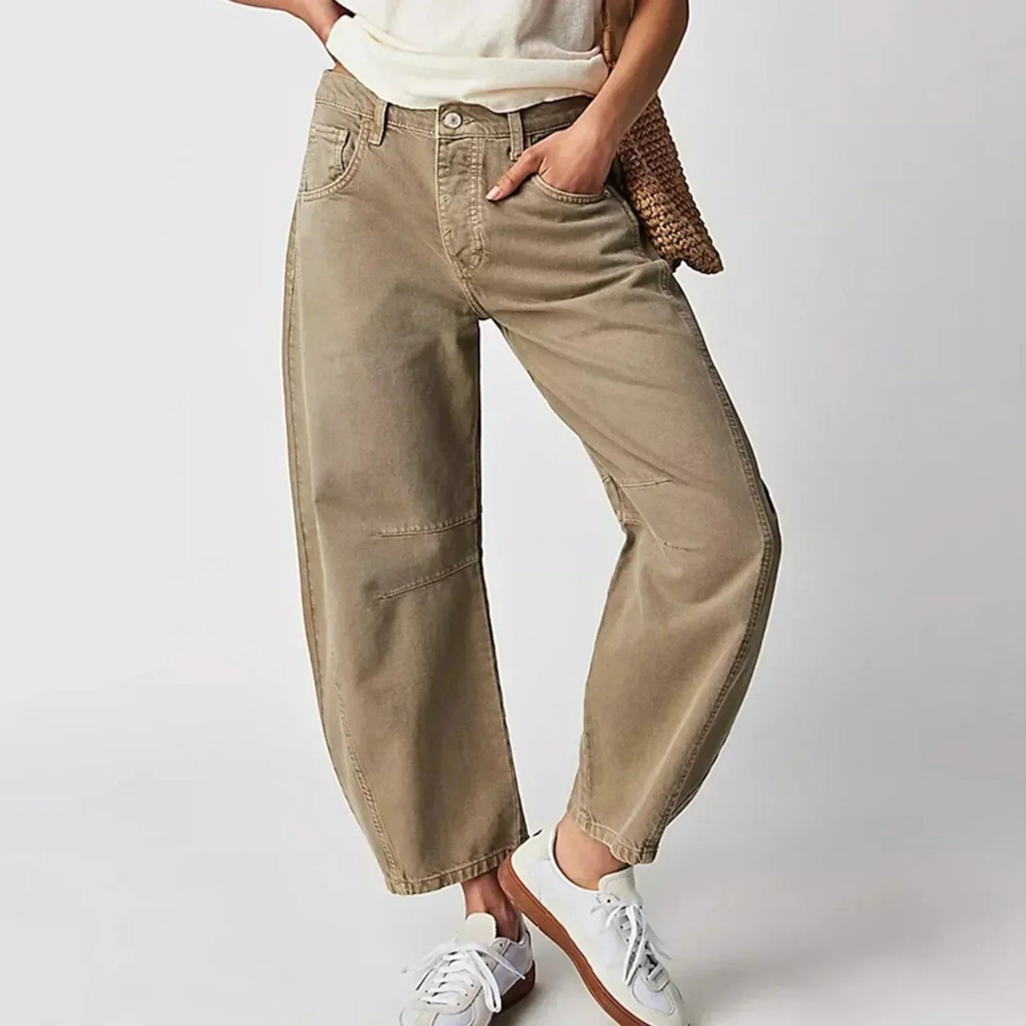 Anouk | Pantalon Denim Décontracté À Jambe Large Pour Femmes