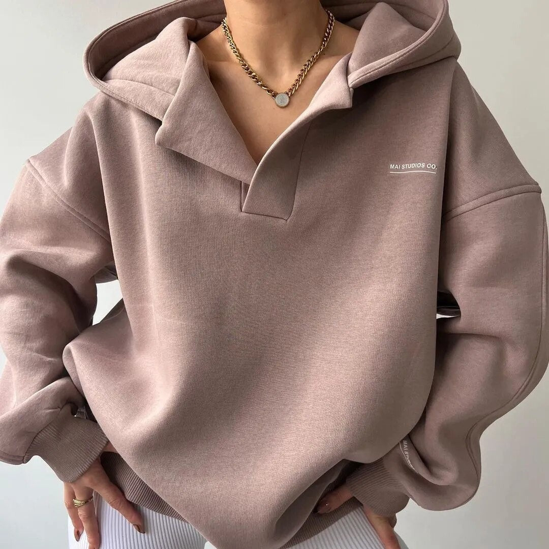Sweat À Capuche Imprimé Décontracté Pour Femme | Surdimensionné