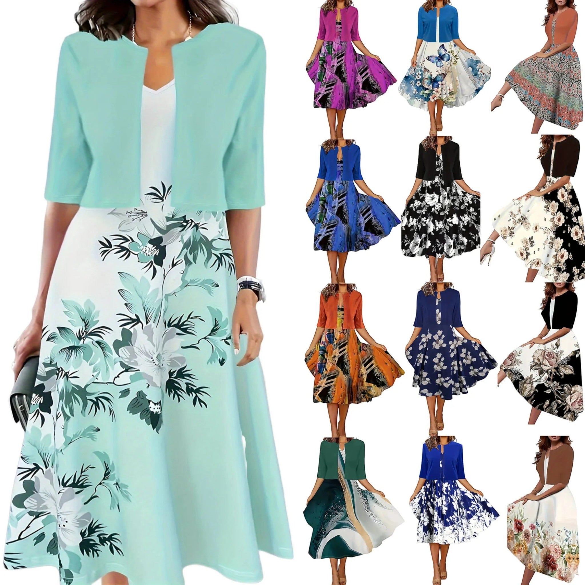 Anouk | Robe D'été Chic Avec Blazer Pour Femme | Midi