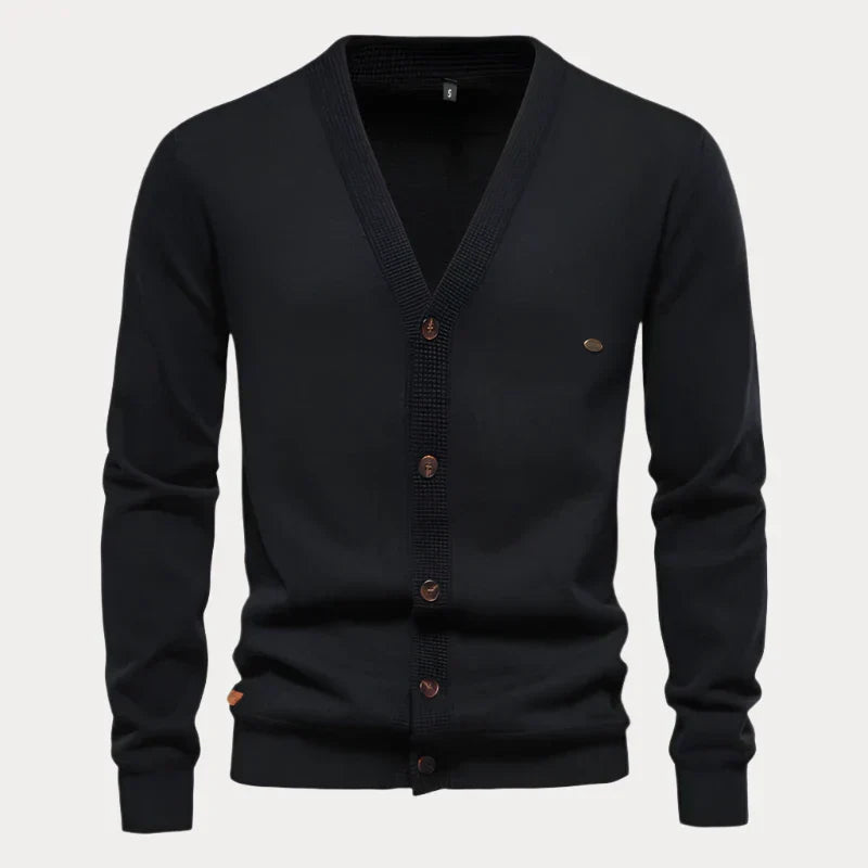 Cardigan Boutonné En Tricot Pour Homme | Manches Longues