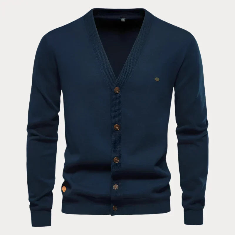 Cardigan Boutonné En Tricot Pour Homme | Manches Longues
