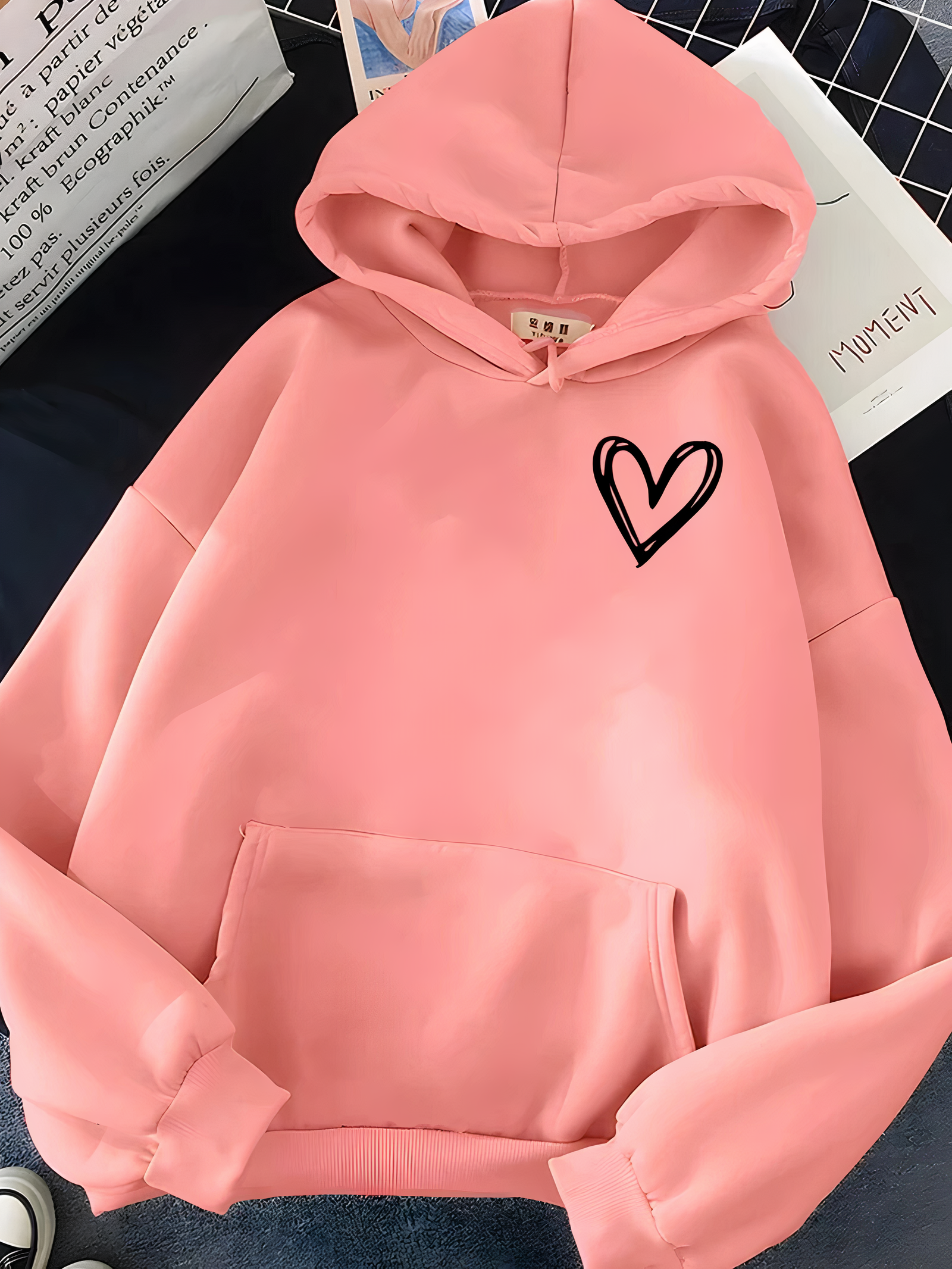 Sweat À Capuche Décontracté À Poche Pour Femme | Coupe Ample