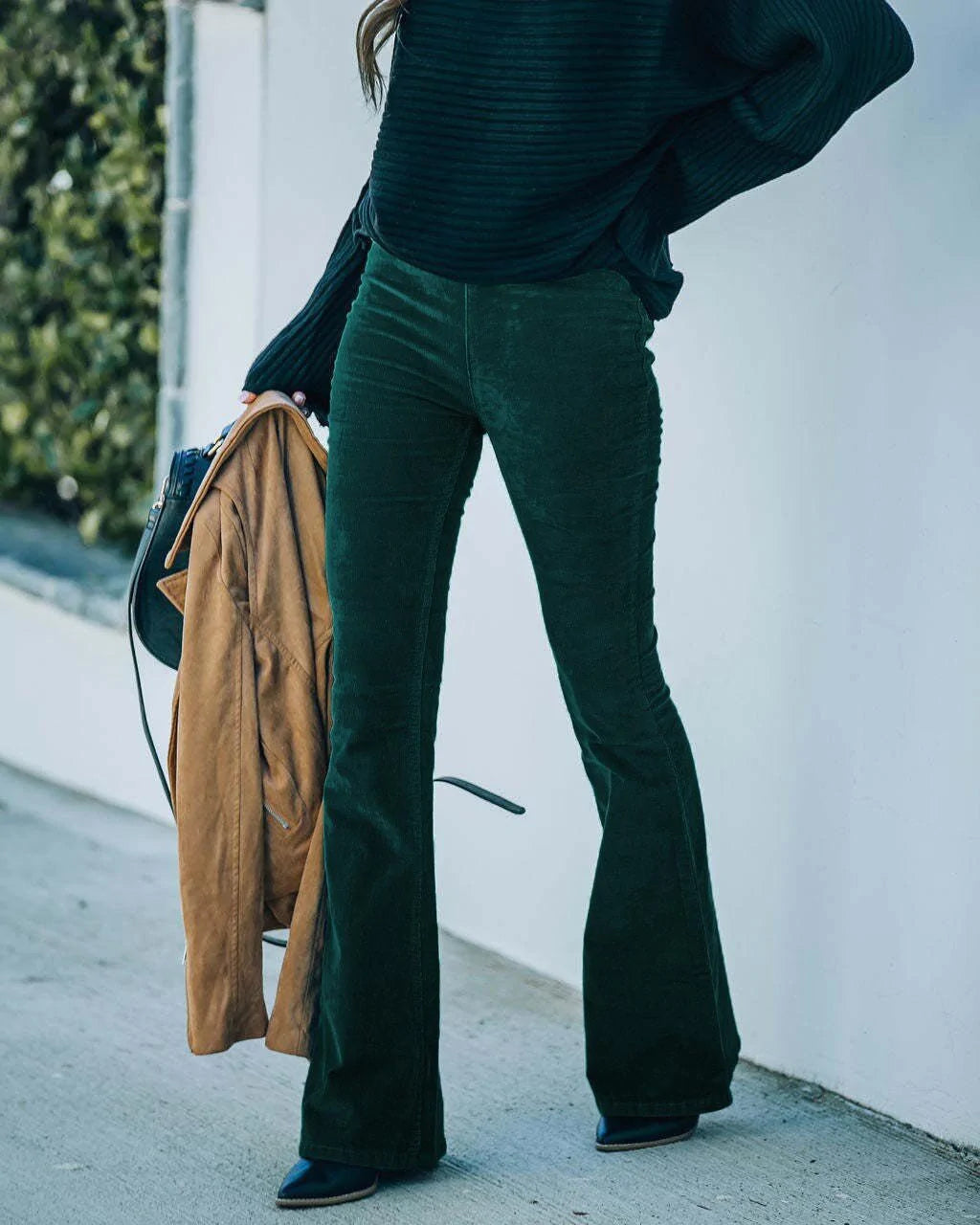 Pantalon Évasé Taille Haute Pour Femme | Décontracté