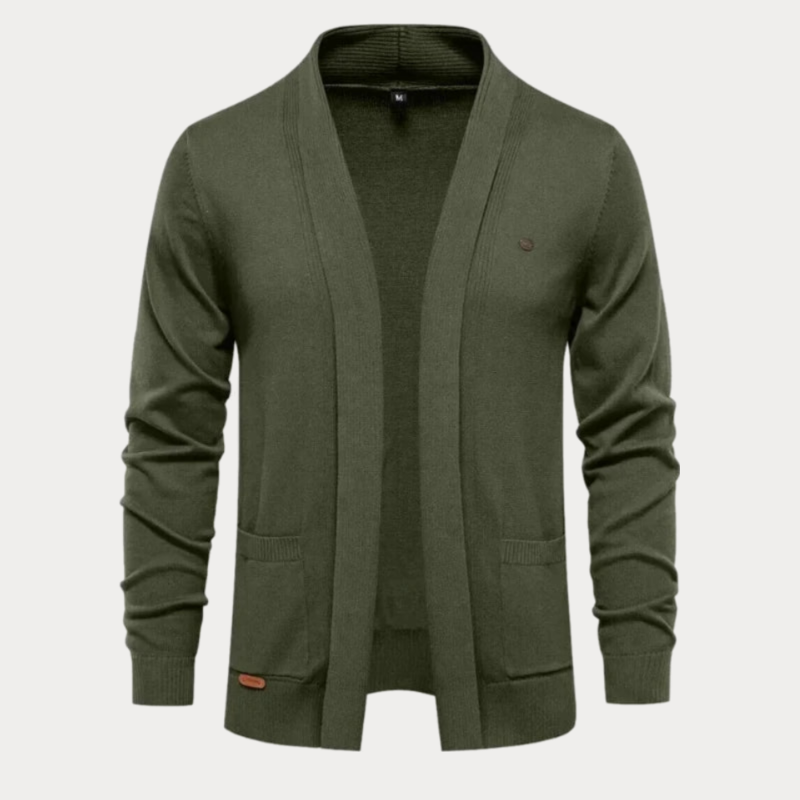 Cardigan Classique En Tricot Ouvert Sur Le Devant Pour Homme | Col Châle