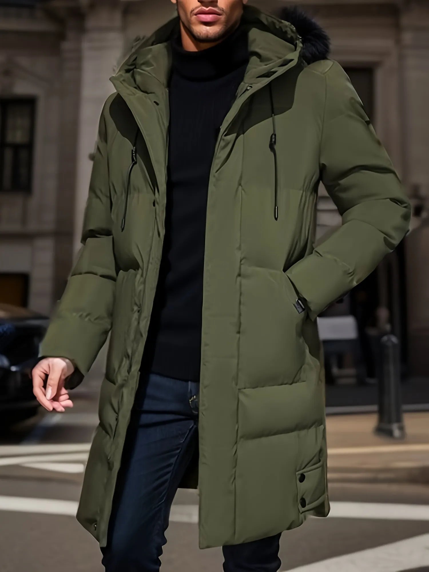 Parka D’Hiver Matelassée Pour Homme | Avec Capuche