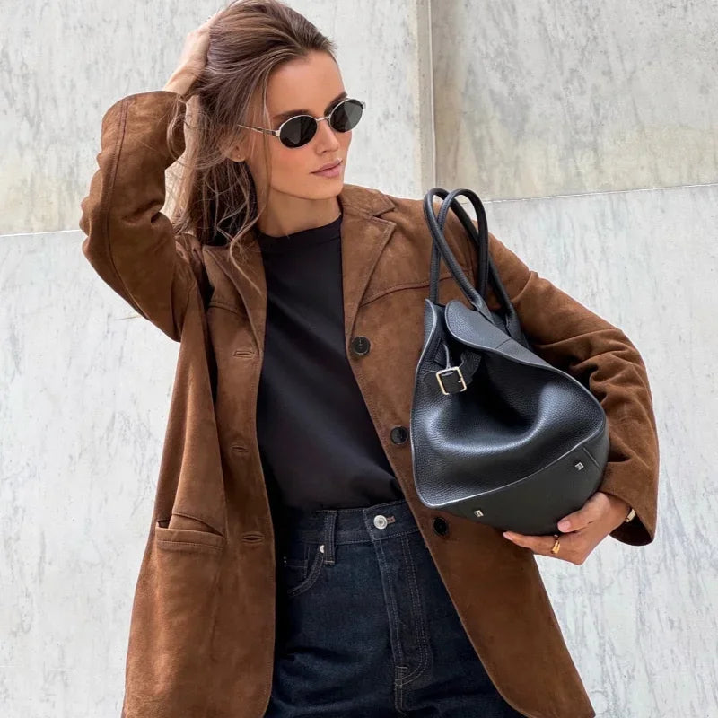 Veste Tendance Avec Fermeture À Boutons Pour Femmes | Chaud