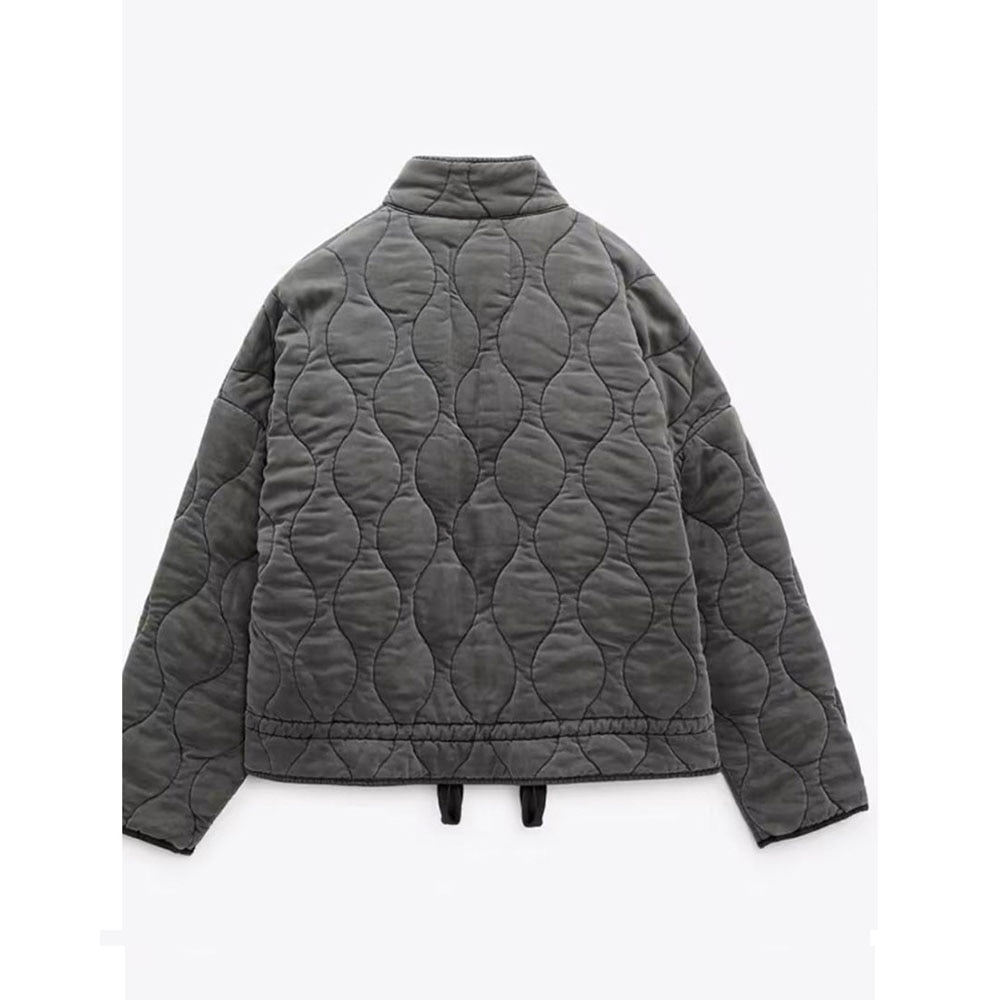Veste Matelassée Oversize Avec Poches Pour Femme | Courte