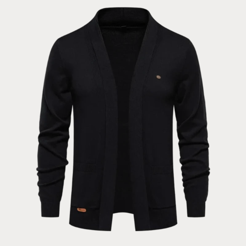 Cardigan Classique En Tricot Ouvert Sur Le Devant Pour Homme | Col Châle