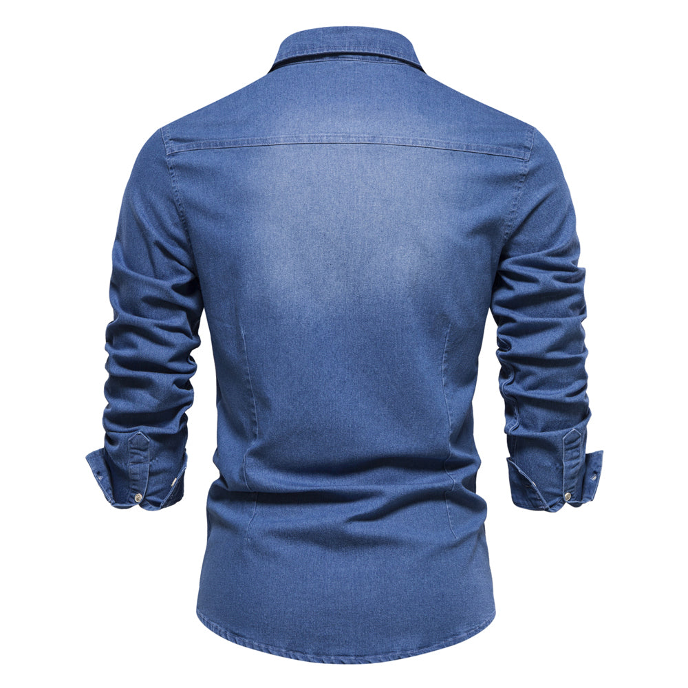 Chemise Homme Décontractée À Manches Longues | Détail Poche