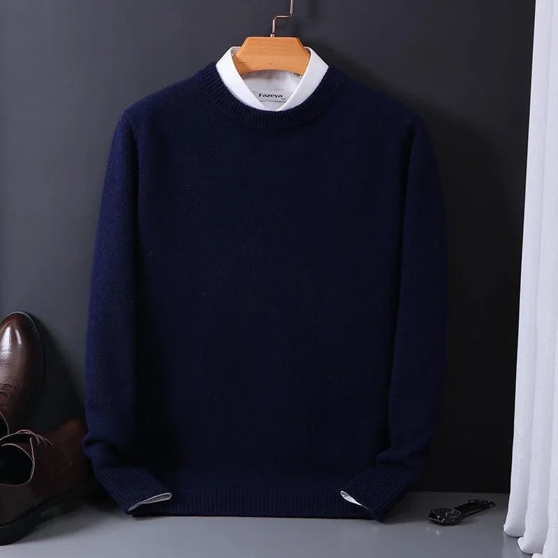 Pull D’Hiver Décontracté En Cachemire Pour Homme | Manches Longues