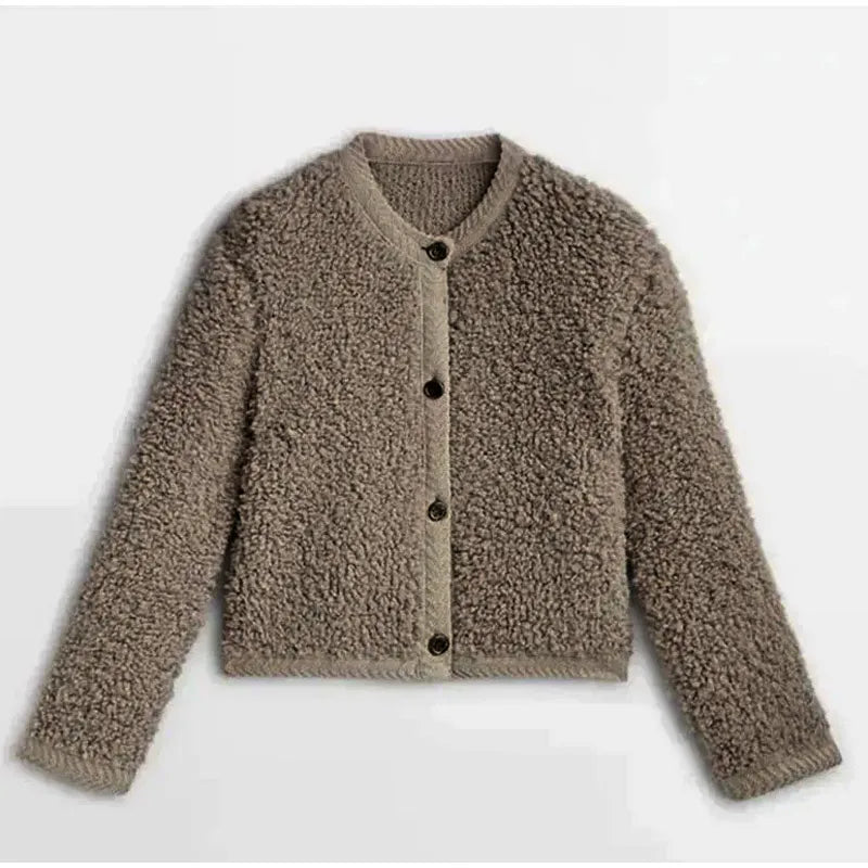 Cardigan Court À Boutons Dorés Pour Femme | Hiver