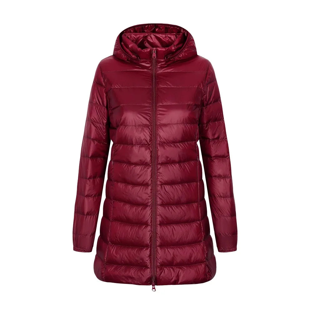 Veste Doudoune D’Hiver Pour Femme Avec Capuche | Longue