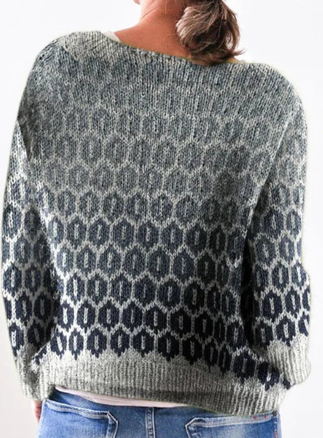 Pull Court En Maille Dégradée Pour Femme | Col Bateau