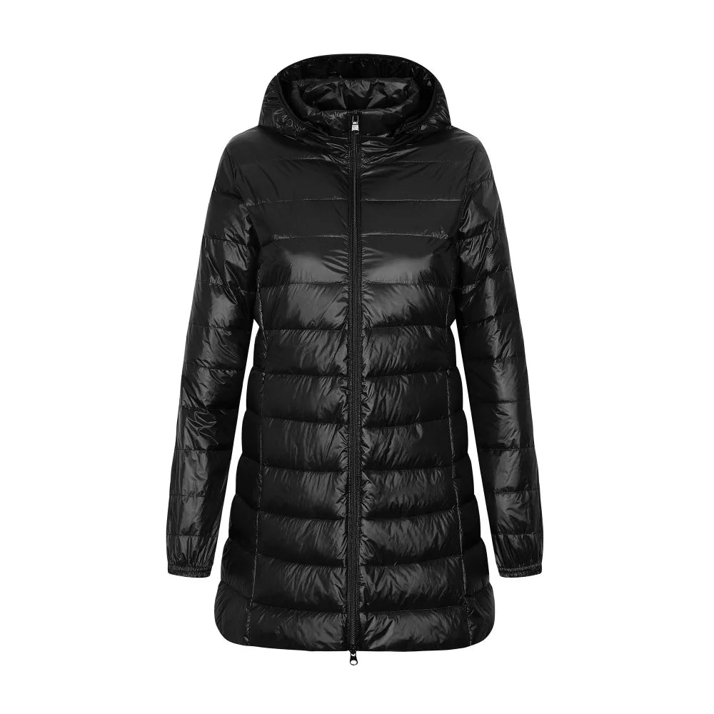 Veste Doudoune D’Hiver Pour Femme Avec Capuche | Longue