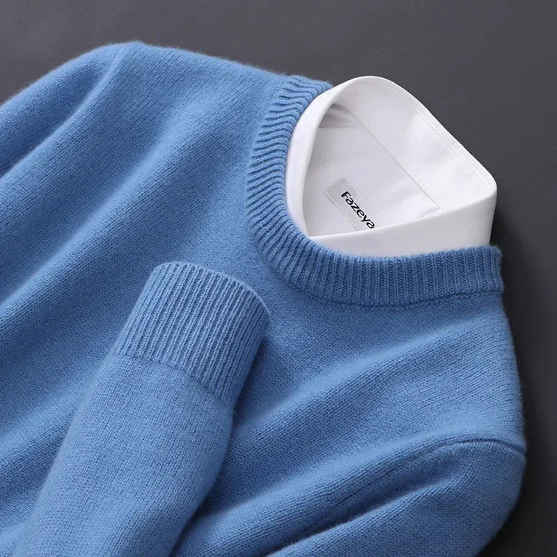 Pull D’Hiver Décontracté En Cachemire Pour Homme | Manches Longues