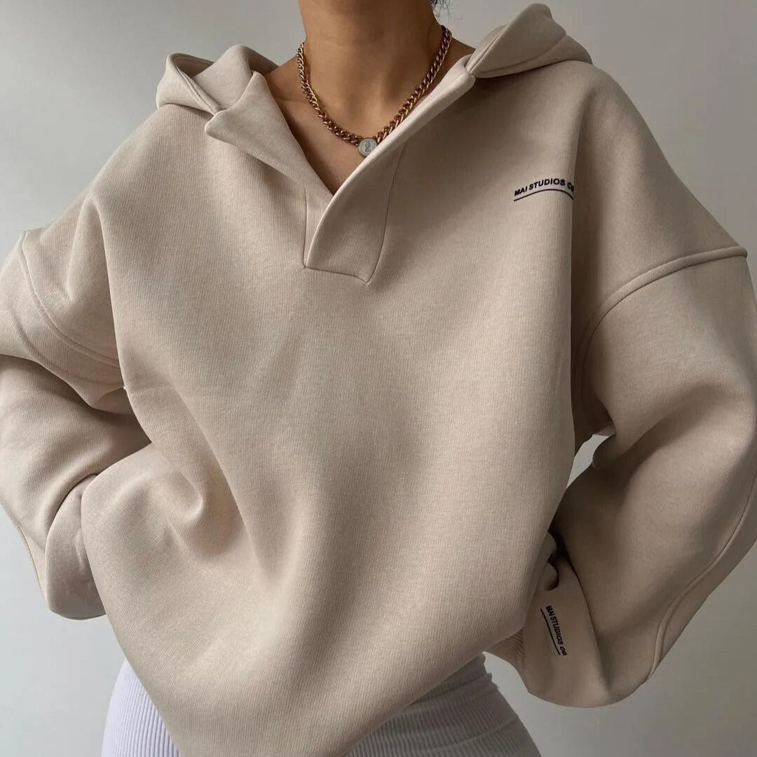 Sweat À Capuche Imprimé Décontracté Pour Femme | Surdimensionné
