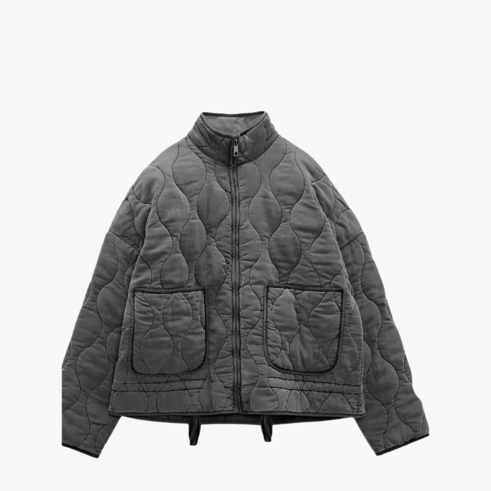 Veste Matelassée Oversize Avec Poches Pour Femme | Courte