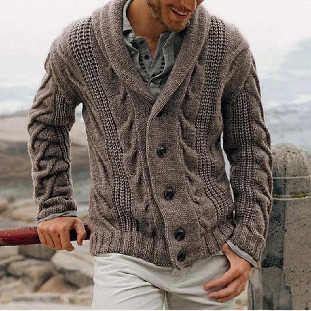 Cardigan D'hiver À Manches Longues Pour Homme | Décontracté