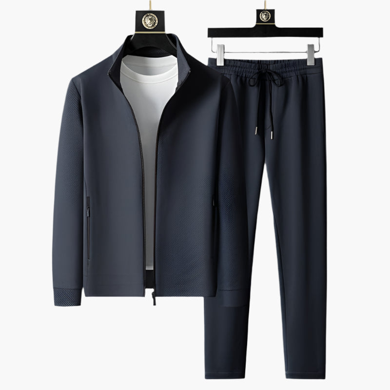 Ensemble De Survêtement Décontracté À Manches Longues Pour Homme | Fermeture Éclair
