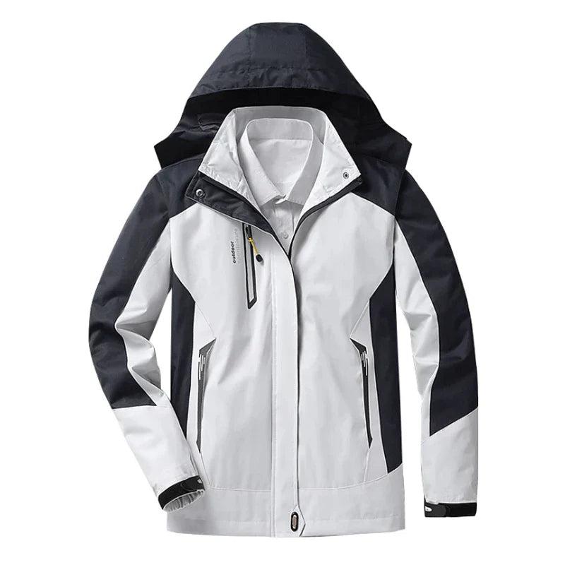 Manteau De Pluie Avec Poches Zippées Pour Femmes | Bicolore