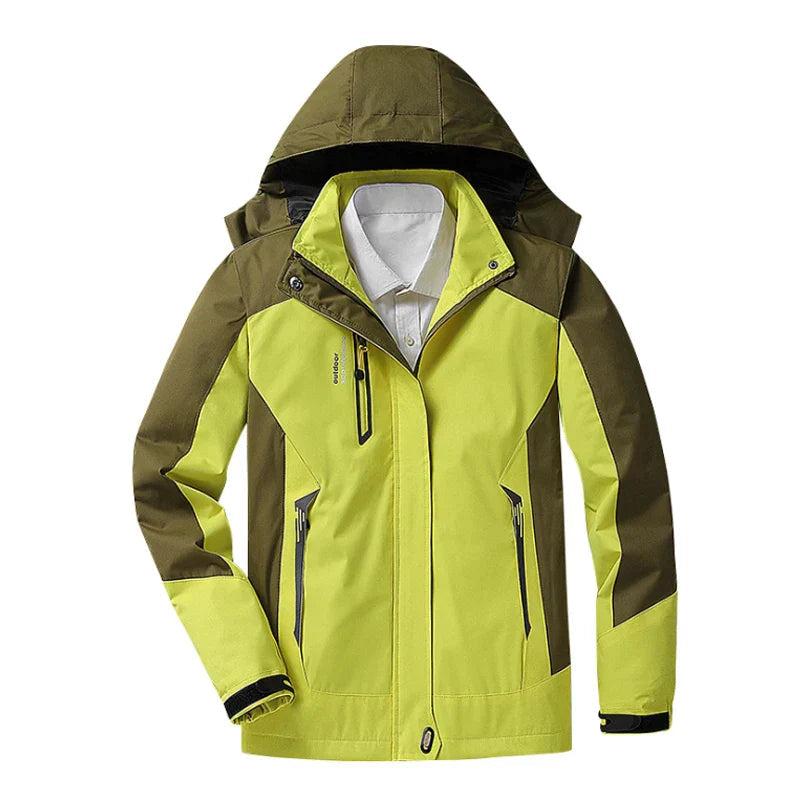 Manteau De Pluie Avec Poches Zippées Pour Femmes | Bicolore
