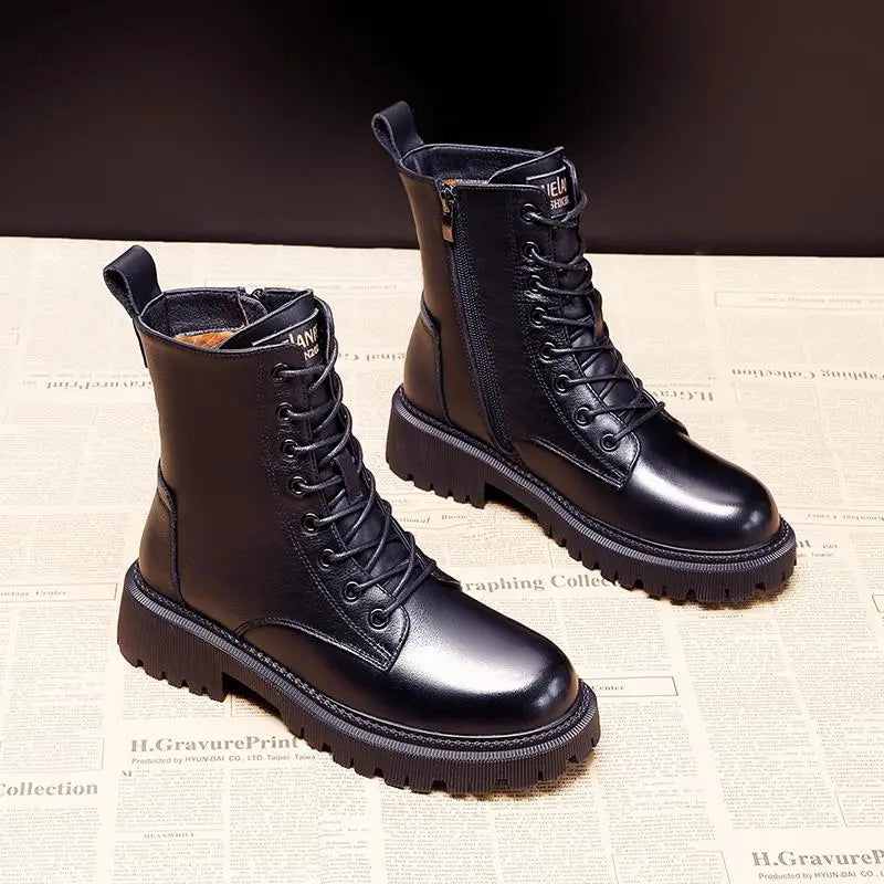 Bottes En Cuir Noires Pour Femmes | Hiver