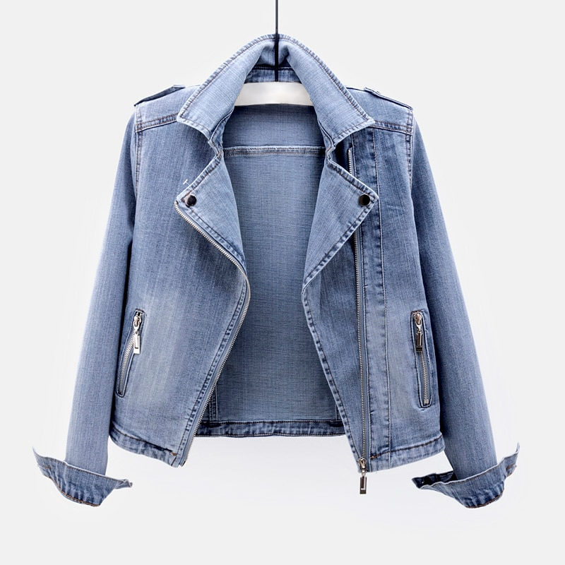 Veste En Jean Décontractée Pour Femme | Détail Zip