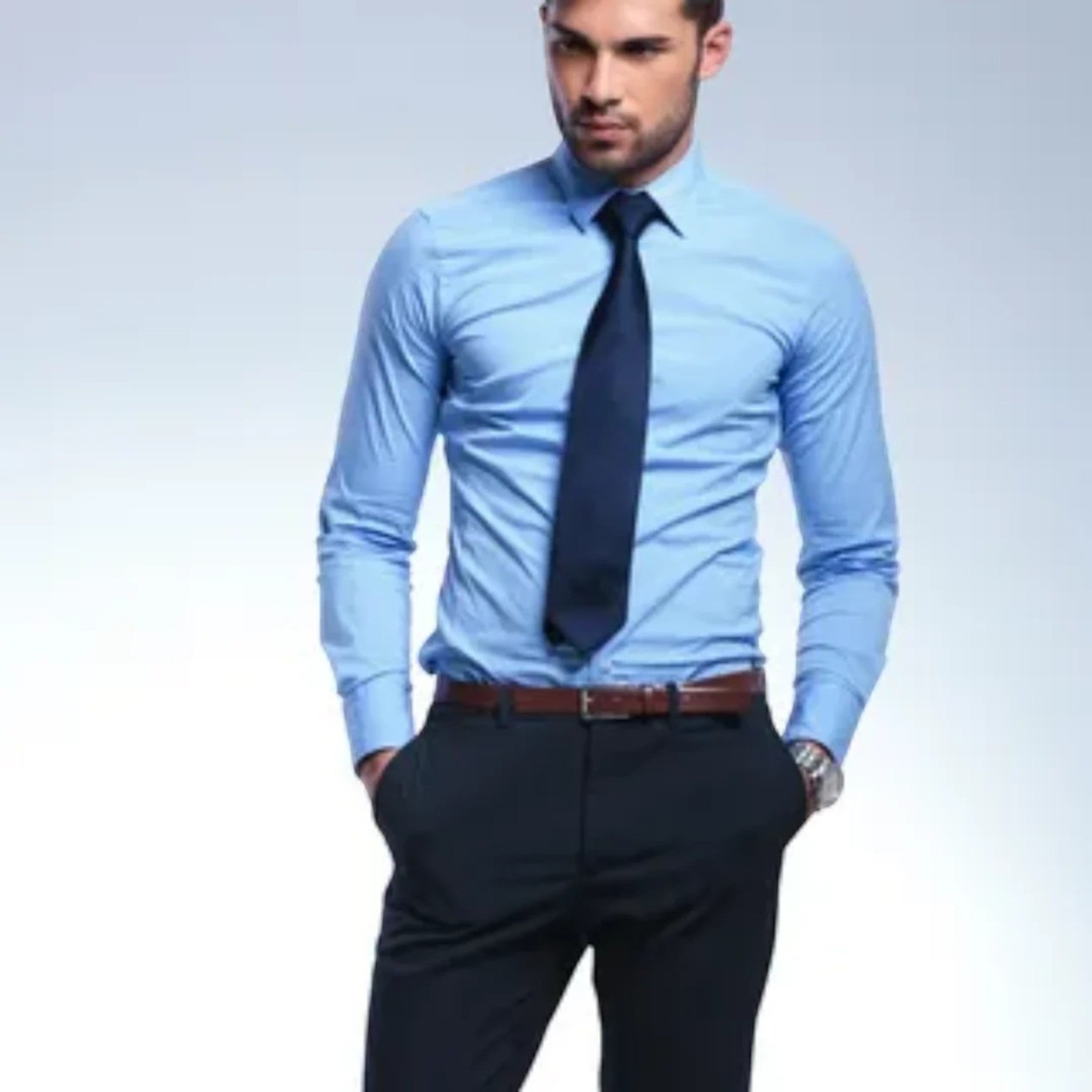 Camisa Formal Sin Planchar Para Hombre Con Alta Elasticidad | A La Moda