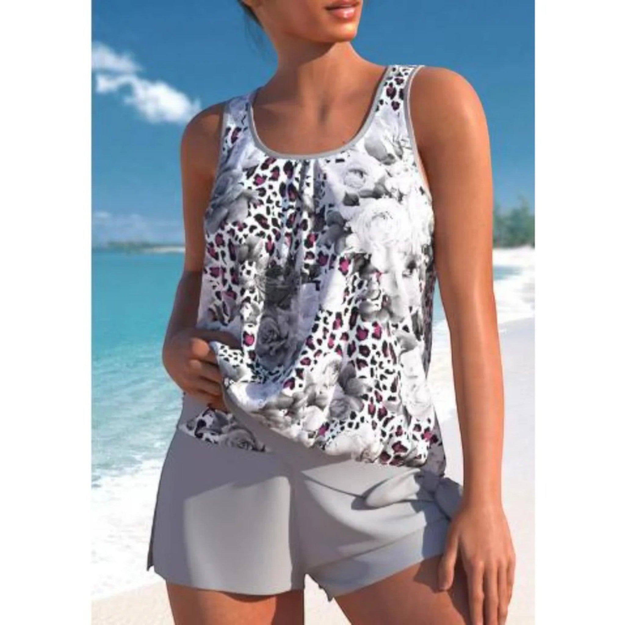 Manon | Tankini À Fleurs Élégantes Pour Femmes