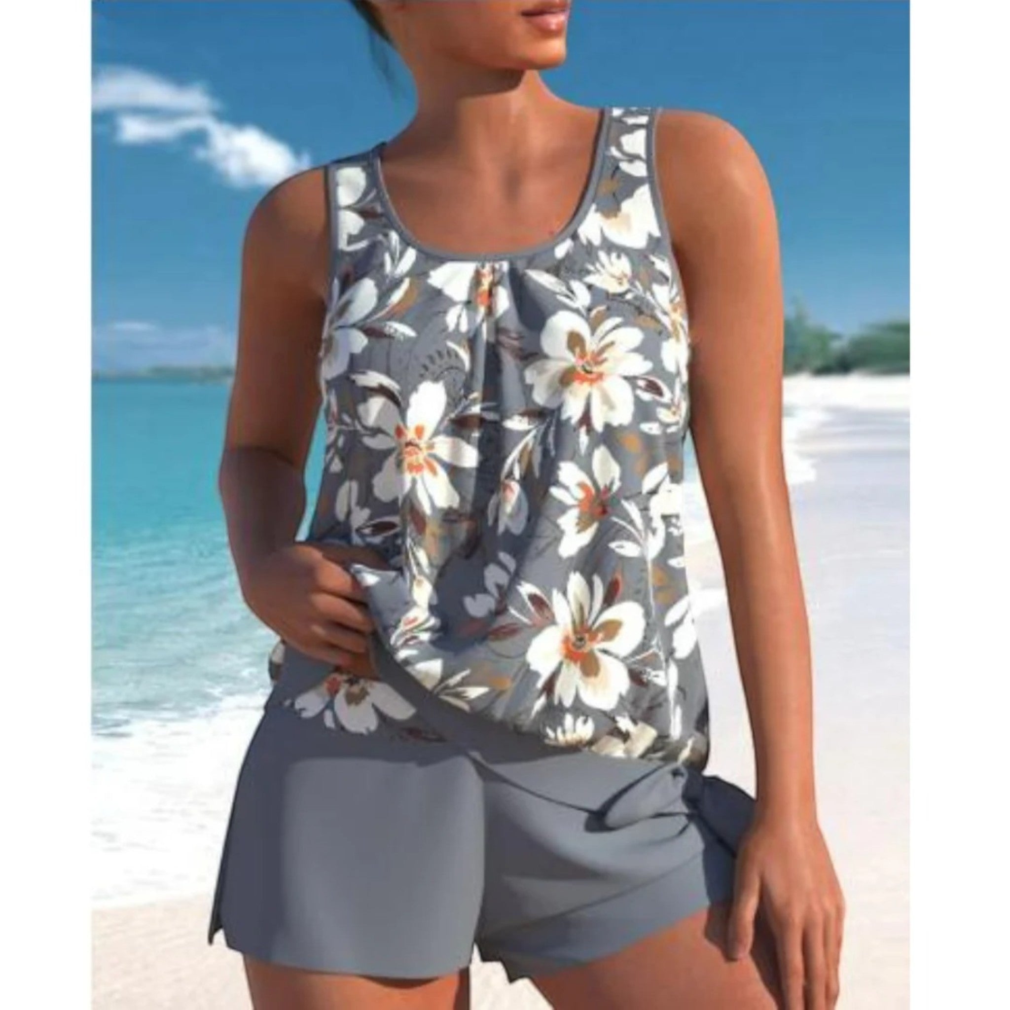 Manon | Tankini À Fleurs Élégantes Pour Femmes