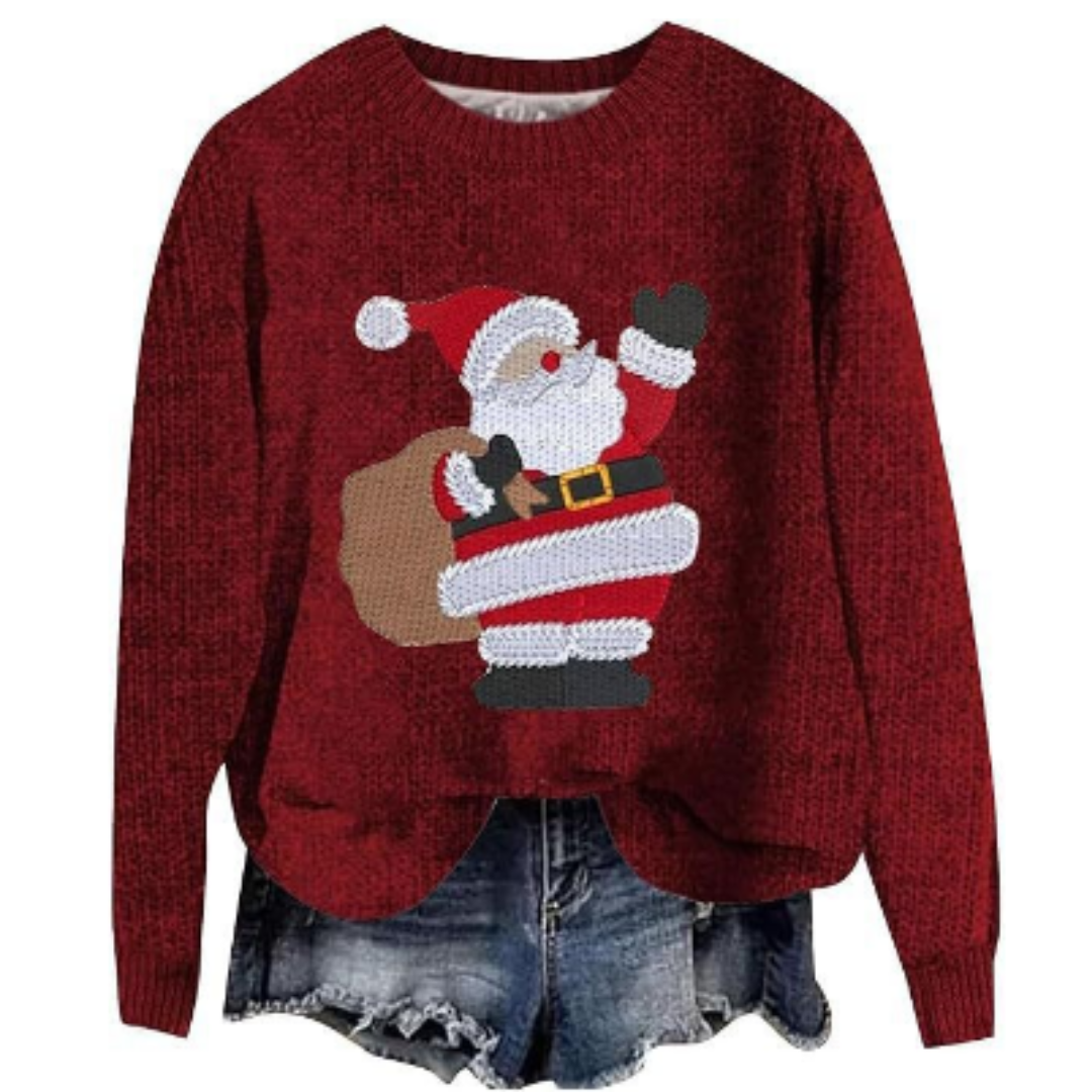 Pull De Noël Pour Femme | Col Rond