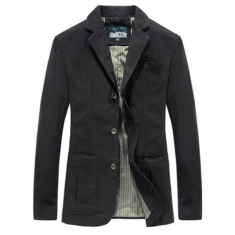 Blazer Décontracté Boutonné Pour Homme | Simple Boutonnage