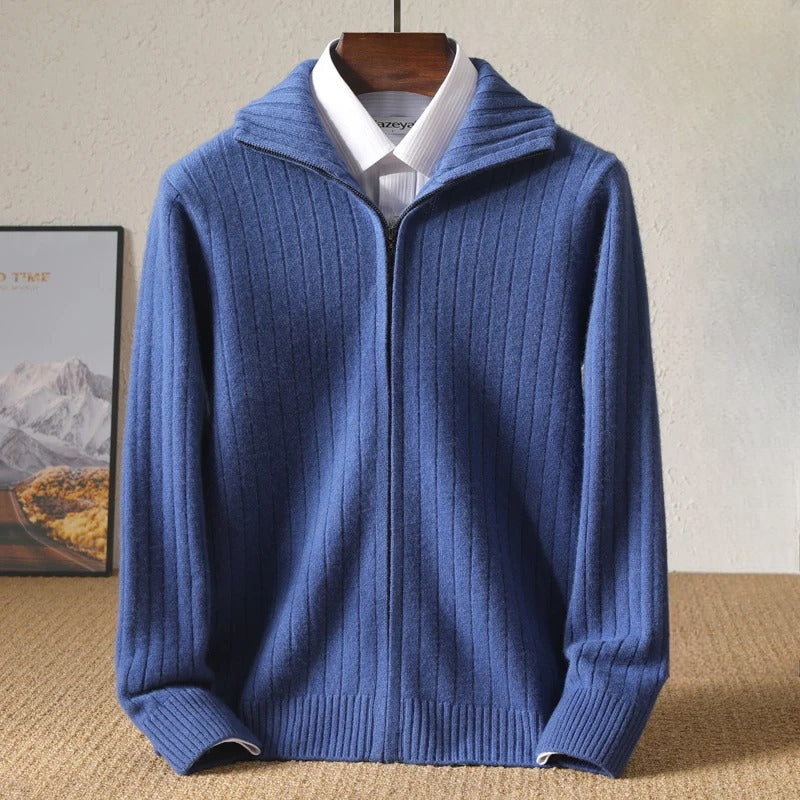 Pull D’Hiver En Cachemire Pour Homme | Avec Fermeture Éclair
