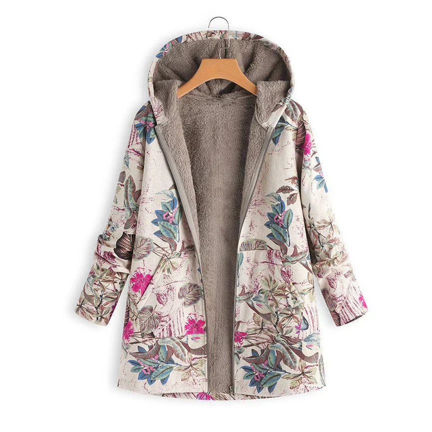 Veste À Capuche À Motifs Pour Femme | Hiver