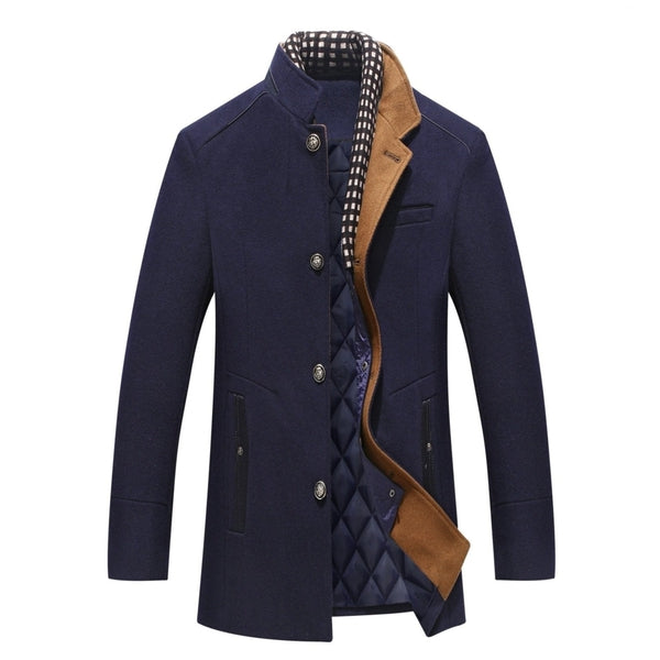 Veste À Manches Longues Et Col Montant Pour Homme | Hiver