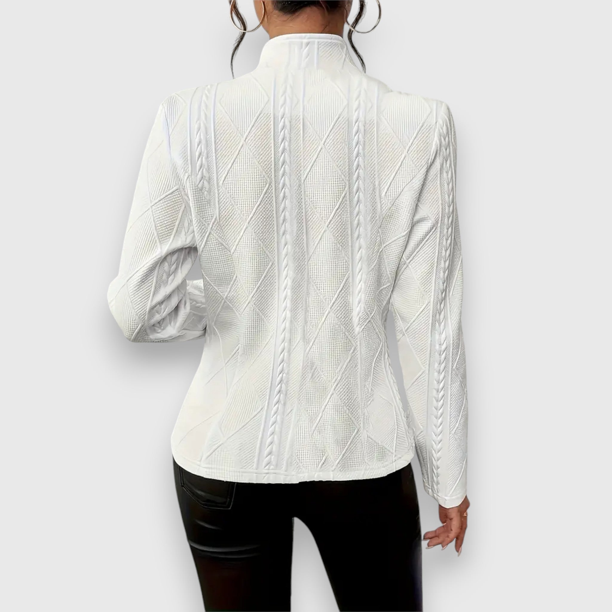 Blazer En Tricot À Manches Longues Pour Femme | Boutonné