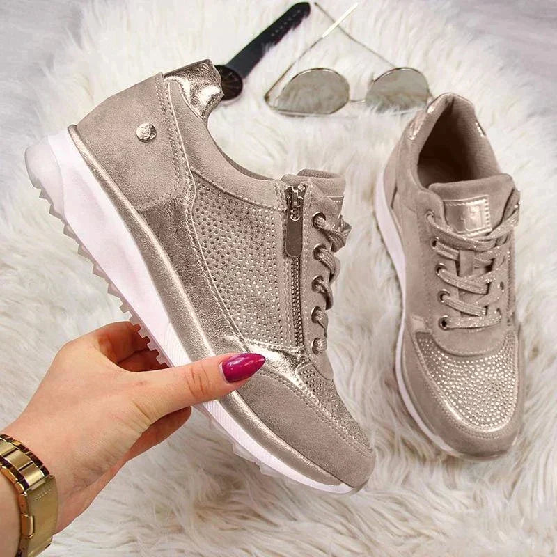 Baskets Tendance À Lacets Pour Femme | Semelle Antidérapante