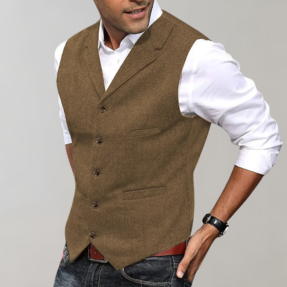 Gilet Formel Sans Manches Pour Homme | Avec Boutons