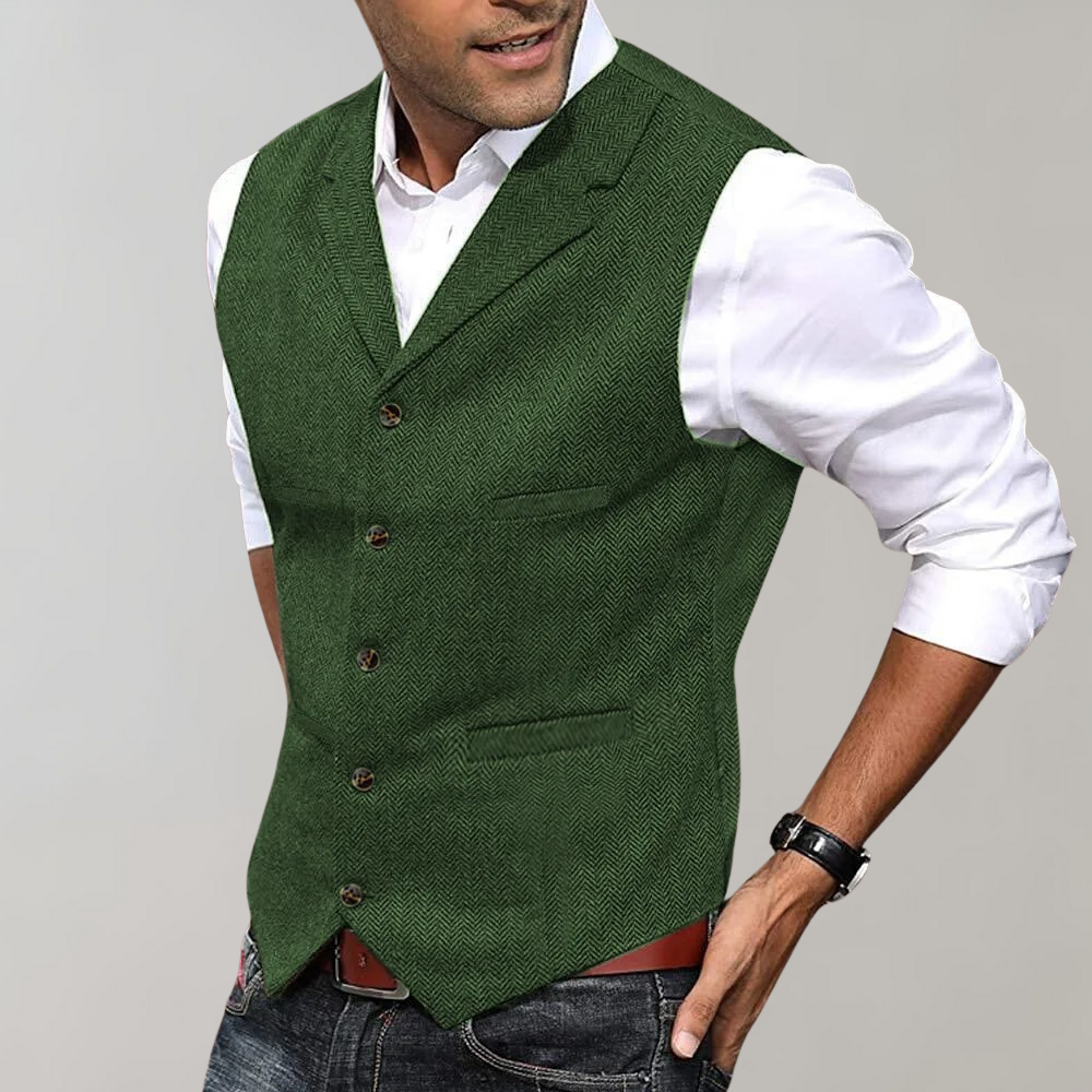 Gilet Formel Sans Manches Pour Homme | Avec Boutons