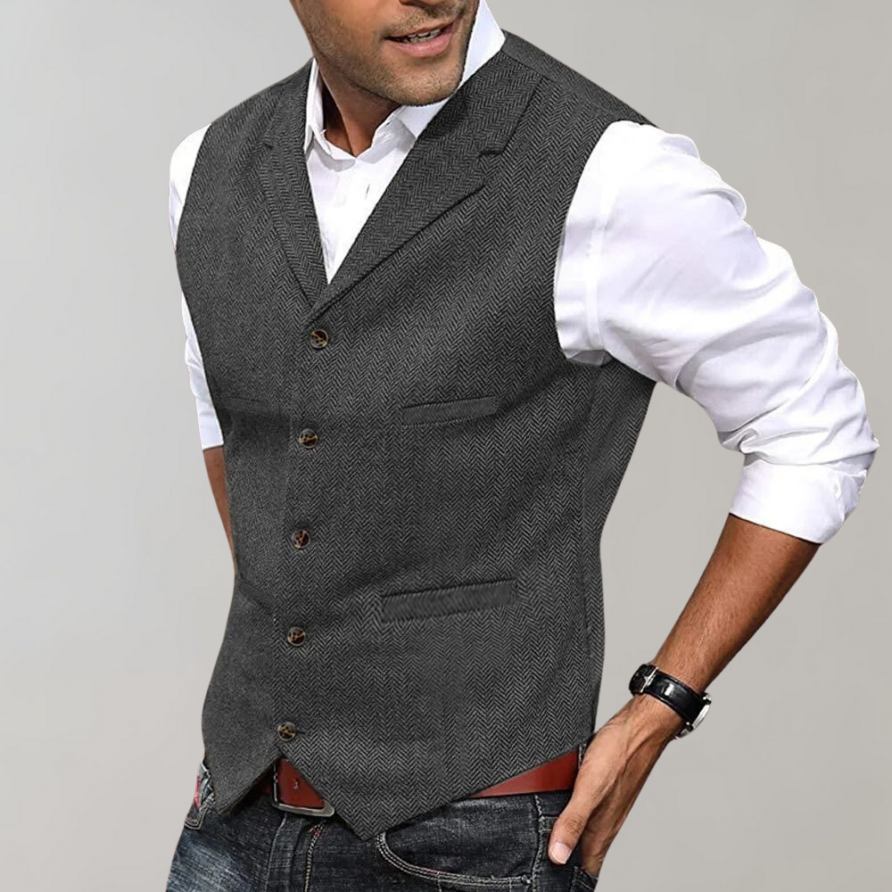 Gilet Formel Sans Manches Pour Homme | Avec Boutons
