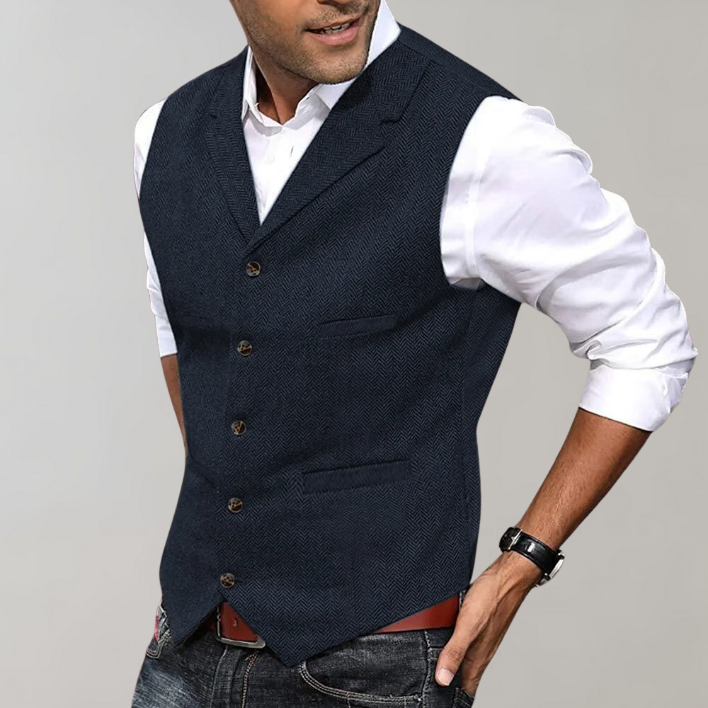 Gilet Formel Sans Manches Pour Homme | Avec Boutons