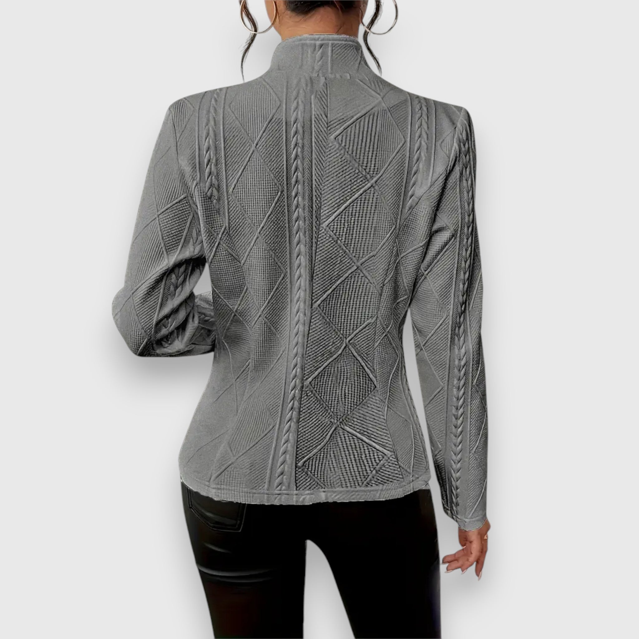 Blazer En Tricot À Manches Longues Pour Femme | Boutonné