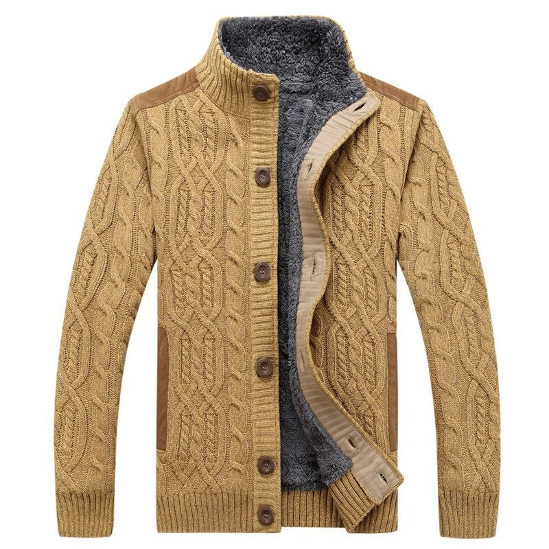 Cardigan En Tricot Avec Doublure En Peluche Pour Homme | Hiver