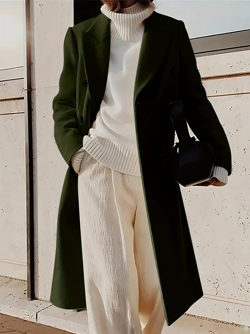 Manteau Long Stylé Pour Femme | Patte De Boutonnage